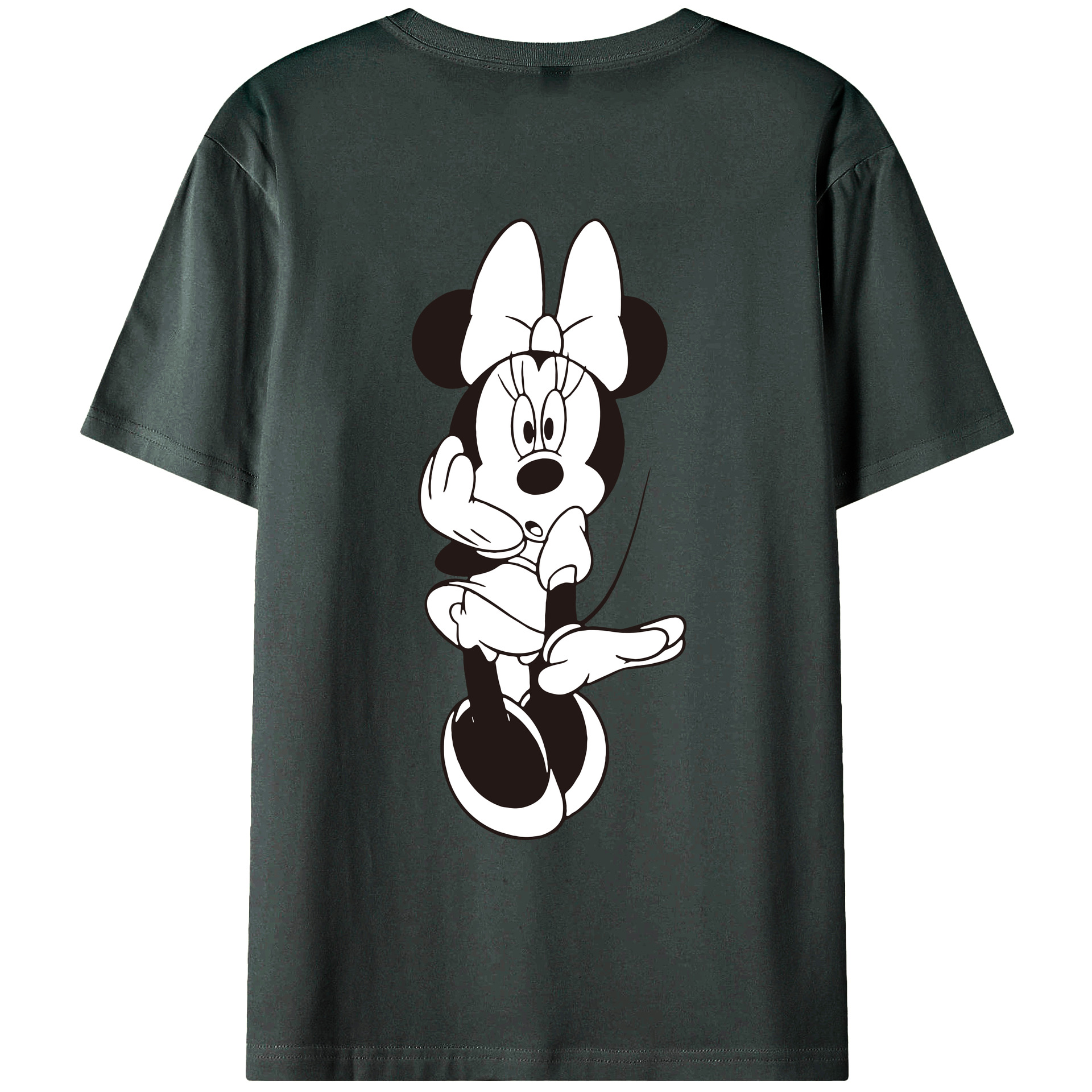 ミッキーマウス Mickey Mouse 綿100％ メンズ半袖Tシャツ（バックプリント） 通気性